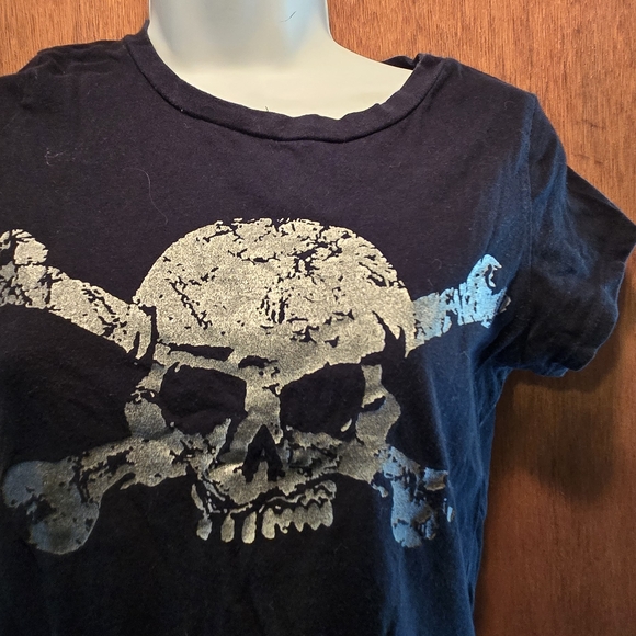 Hot Topic Black Skull Tee SzM - Picture 3 of 5